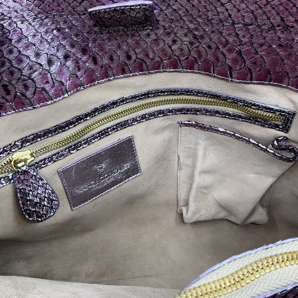 Nancy Gonzalez Medium Python Top Handle Bag - image 8